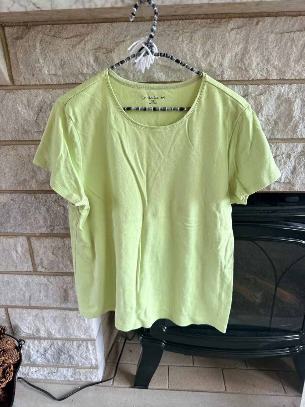 Croft & Barrow XL Light Lime Crewneck Tee